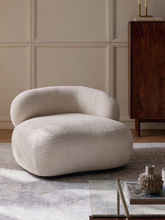 Albrizza Lounge Chair in Teddy Bouclé