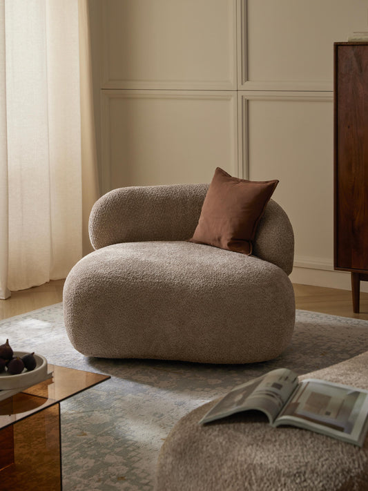 Albrizza Lounge Chair in Teddy Bouclé