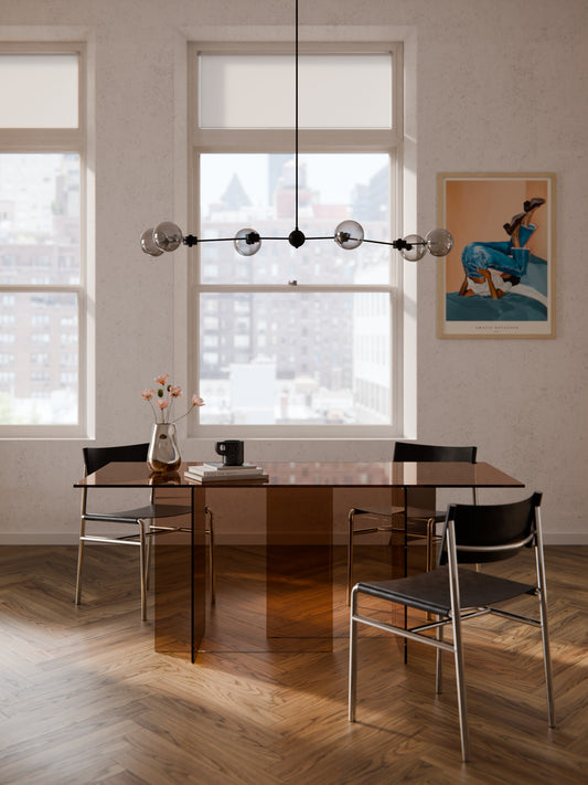 Anouzza Dining Table in Glass, 180 x 90 cm