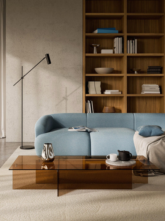 Anouzza Large Coffee Table in Glass, W 160 cm