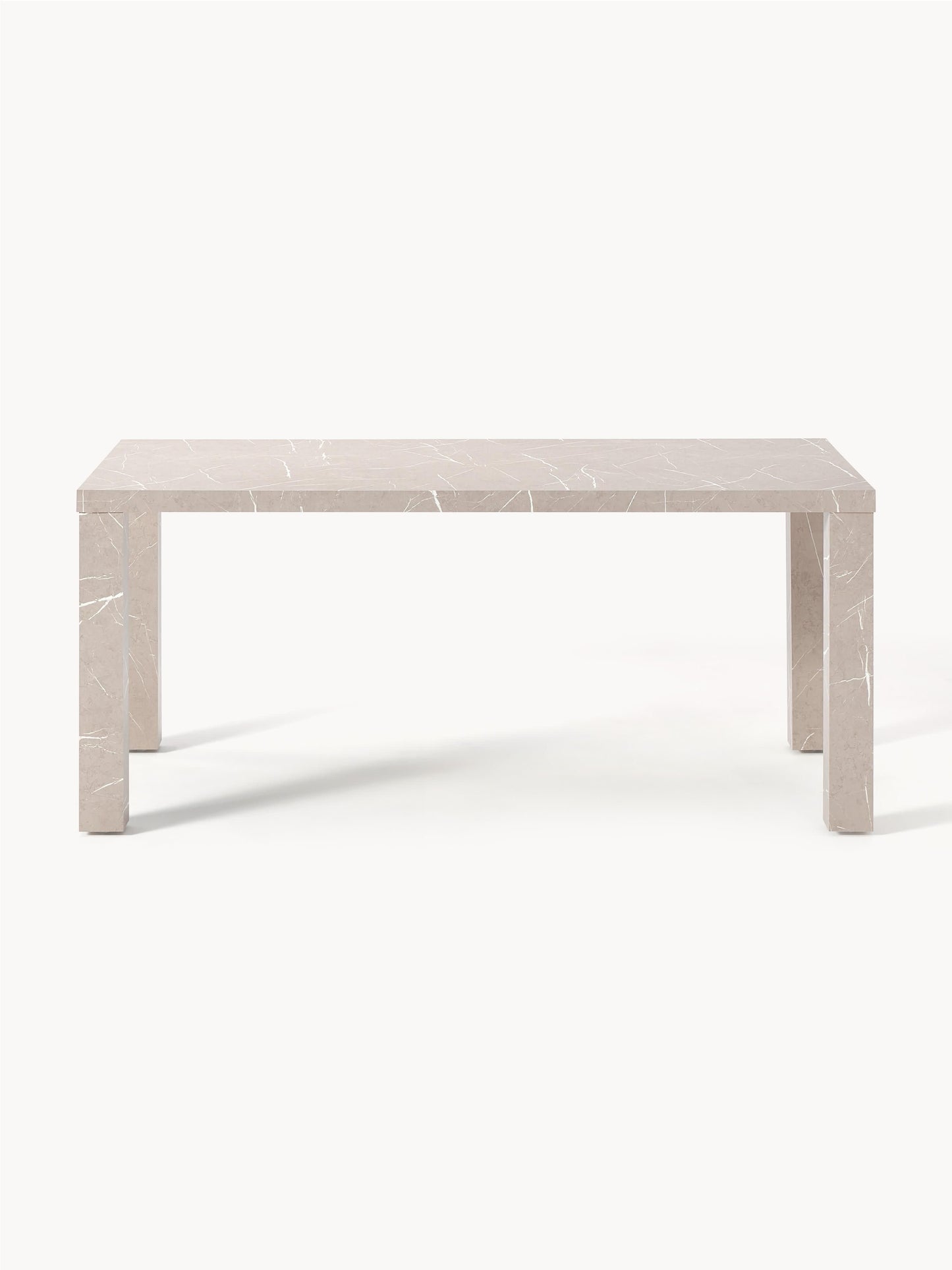 Carlombo Dining Table, Marble Look, 180 x 90 cm