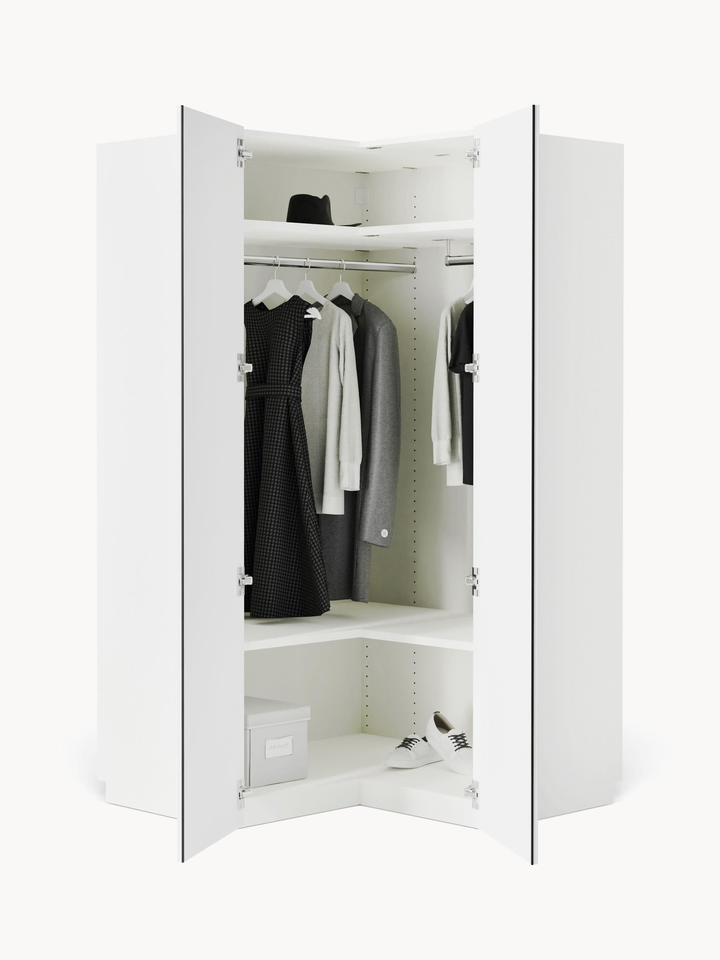 Charmelli Modular Corner Wardrobe, 115 cm Wide