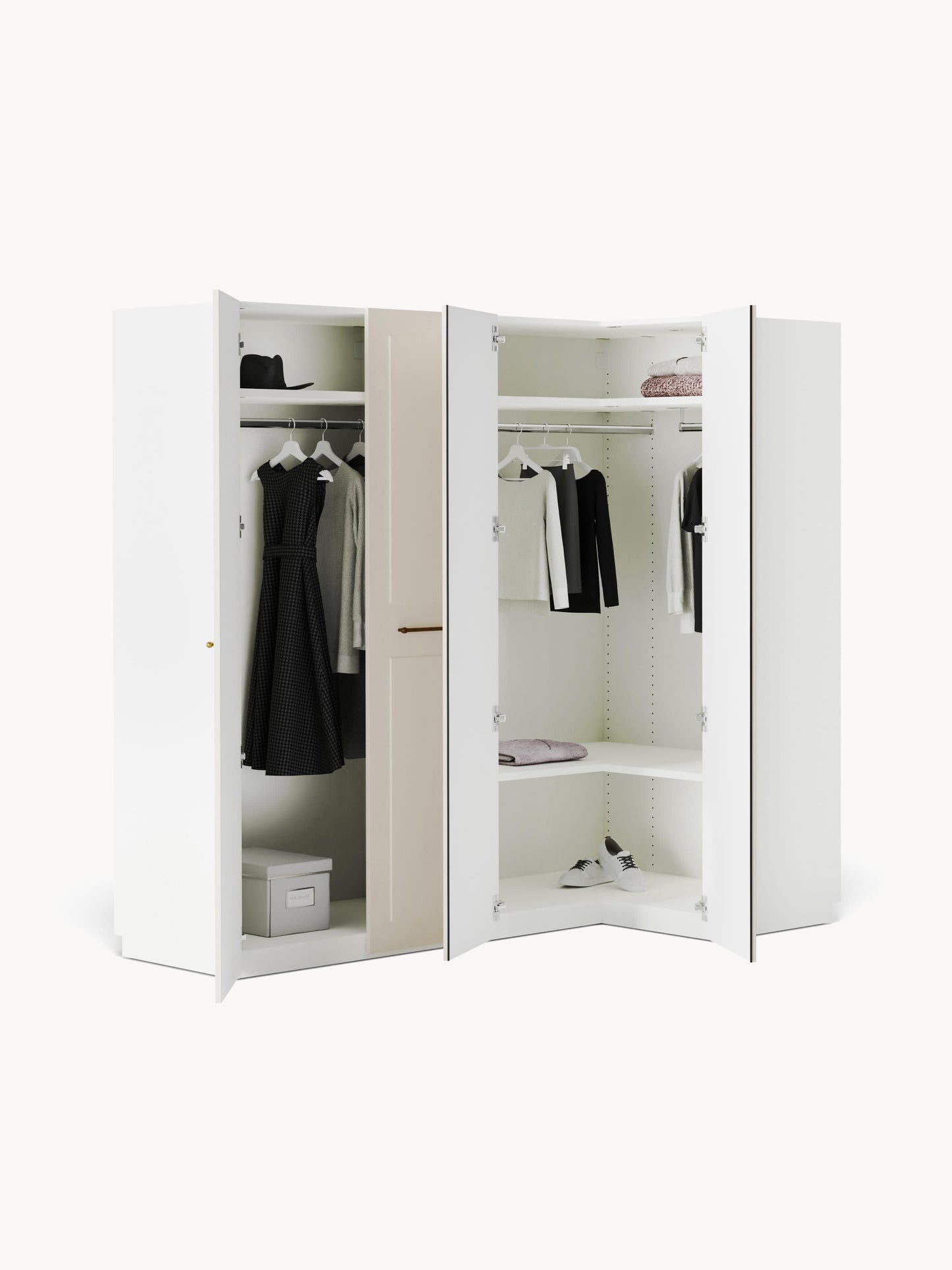 Charmelli Modular Corner Wardrobe, 215 cm Wide, in Various Sizes