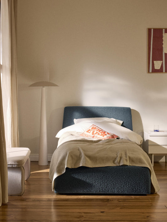 Clovinta Bouclé Single Storage Bed