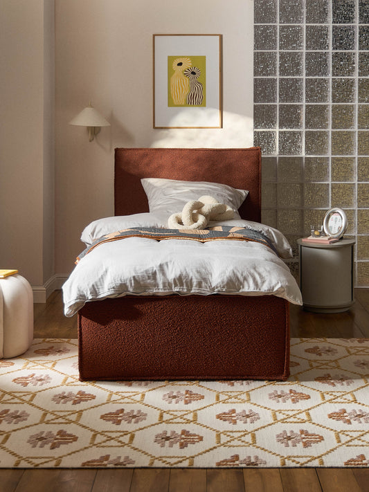 Drenalto Single Bed in Bouclé