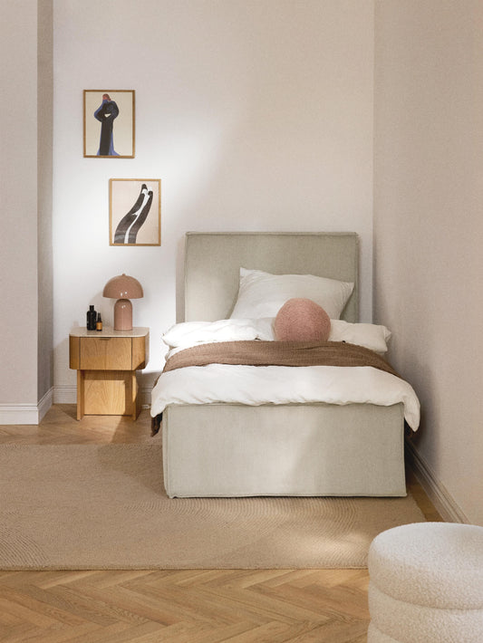 Drenalto Single Bed in Corduroy with Storage