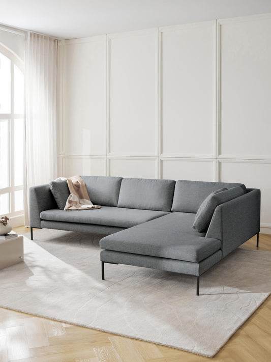 Emmarosi Corner Sofa with Metal Legs