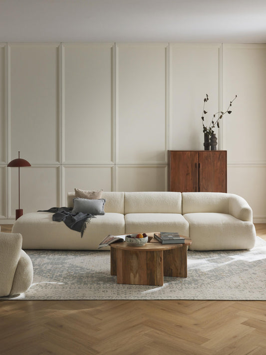 Fenrolla Modular Ottoman in Teddy (3-Seater)