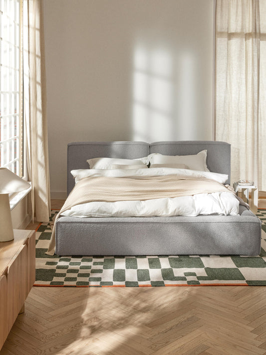 Lenfaro Bouclé Upholstered Bed