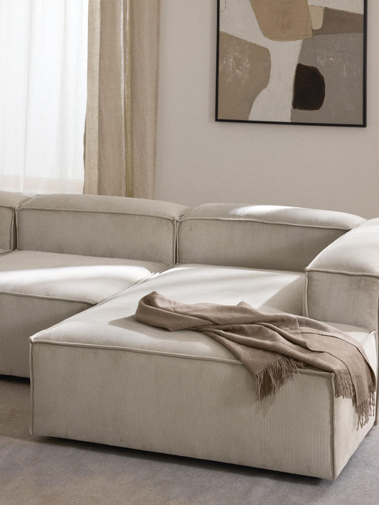 Lenfaro Corduroy Ottoman Corner Module