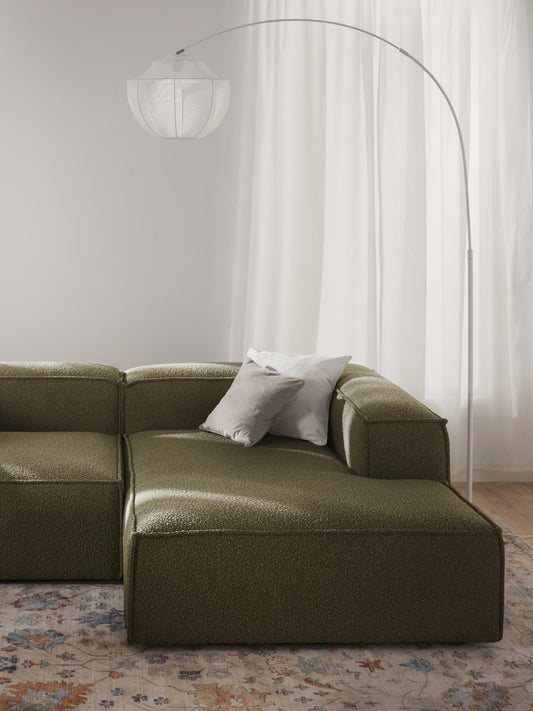 Lenfaro Corner Ottoman Module in Bouclé