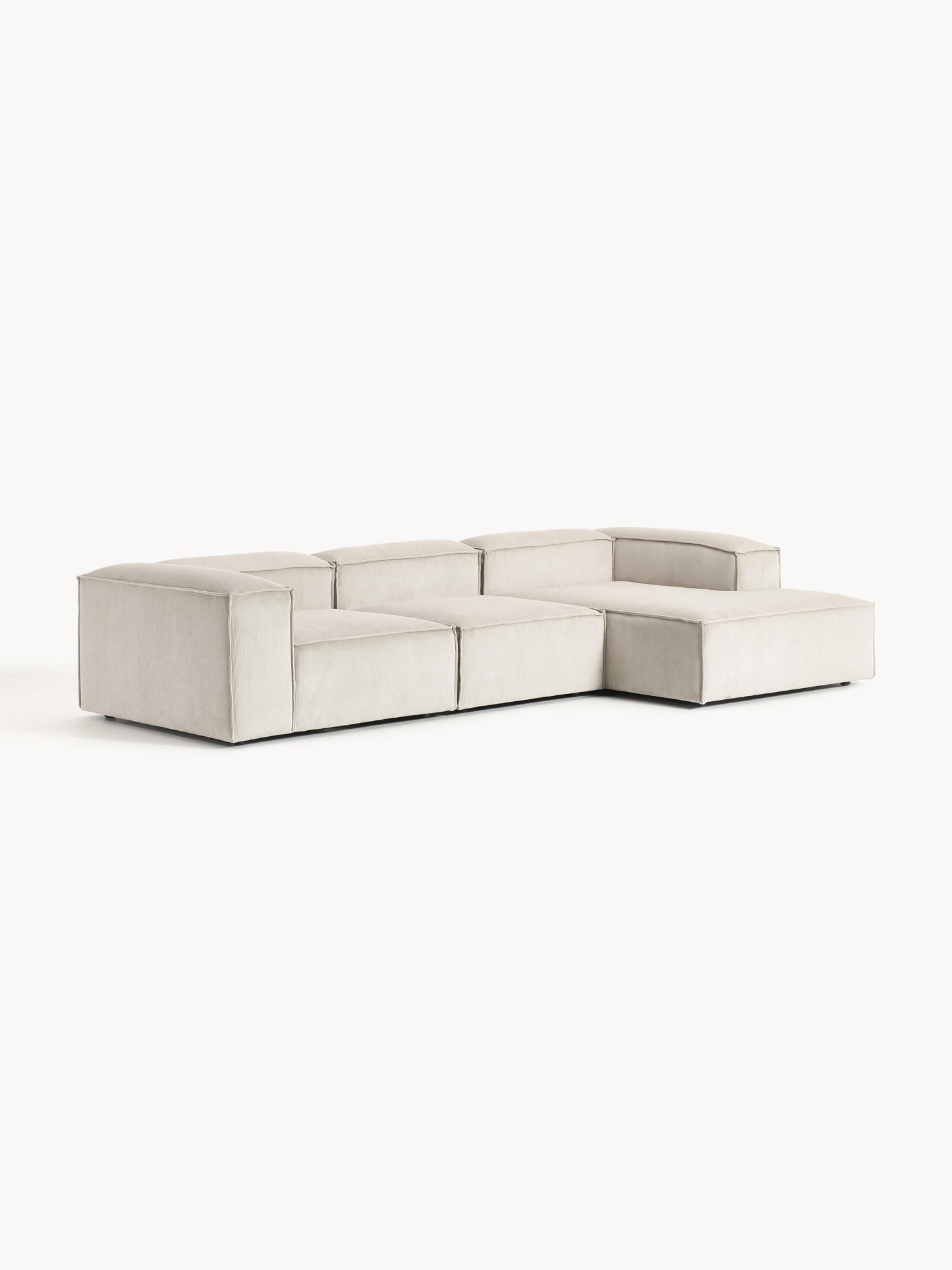 Lenfaro Modular Corduroy Corner Sofa (4-Seater)
