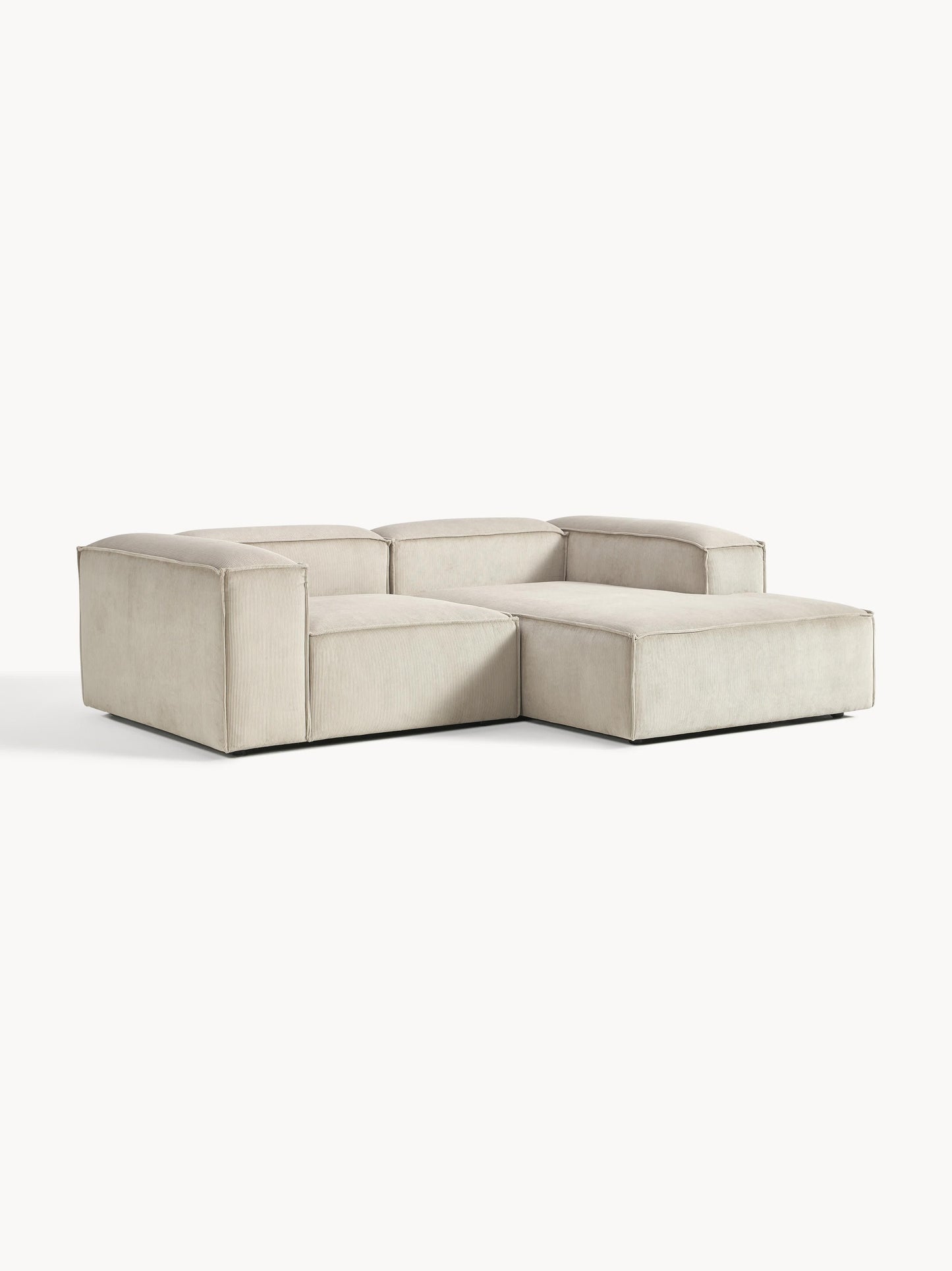 Lenfaro Modular Corner Sofa in Corduroy, 2-Seater