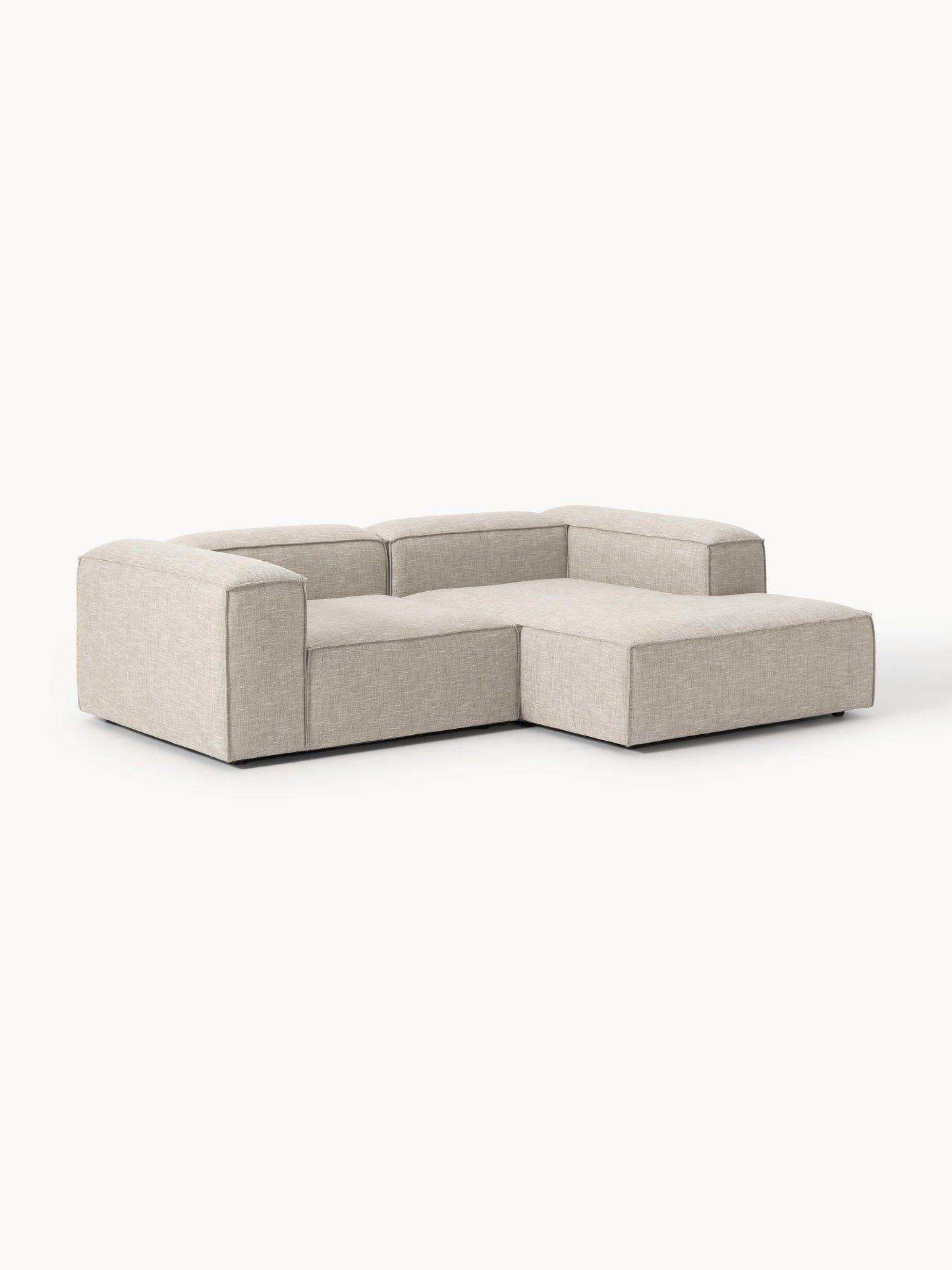 Lenfaro Modular Linen Blend Corner Sofa, 2-Seater