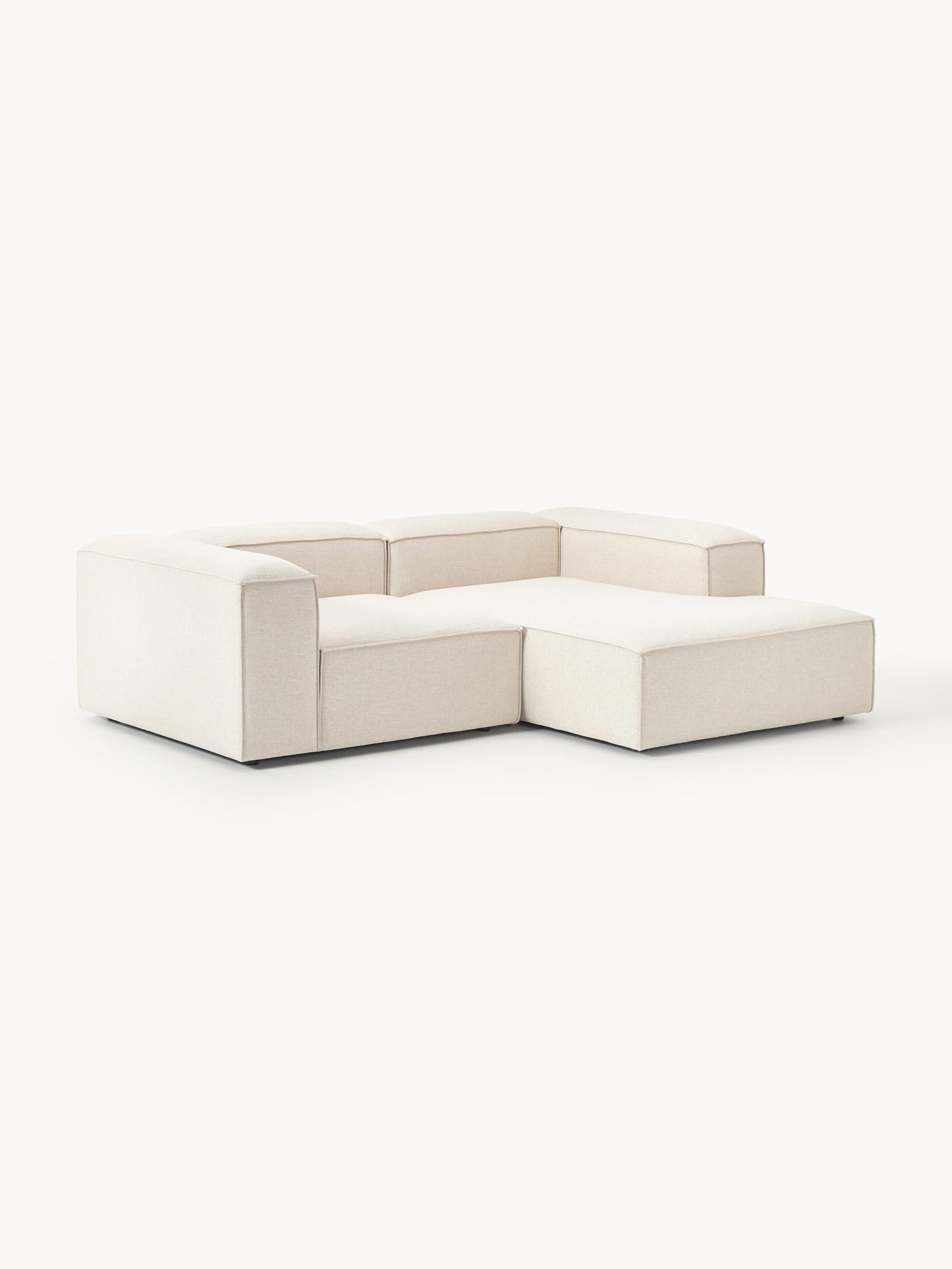 Lenfaro Modular Linen Blend Corner Sofa, 2-Seater