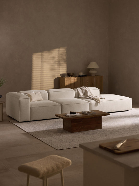 Lenfaro Modular XL Linen Blend Ottoman
