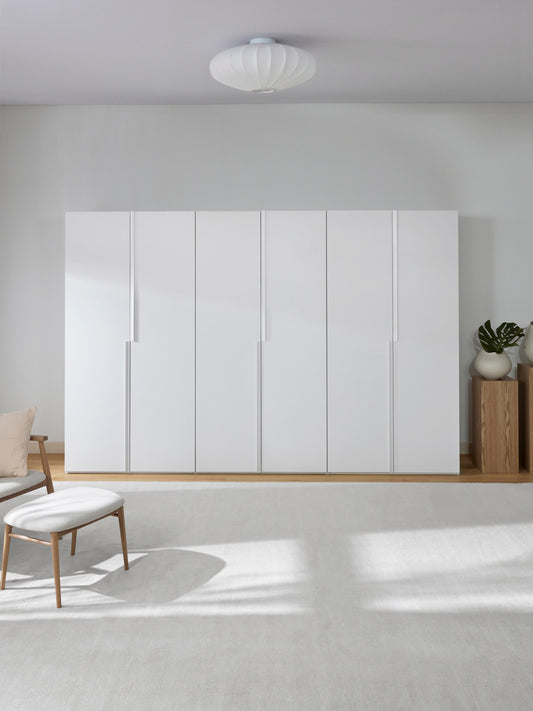 Leonzari Modular Hinged-Door Wardrobe, 300 cm Wide, in Various Sizes