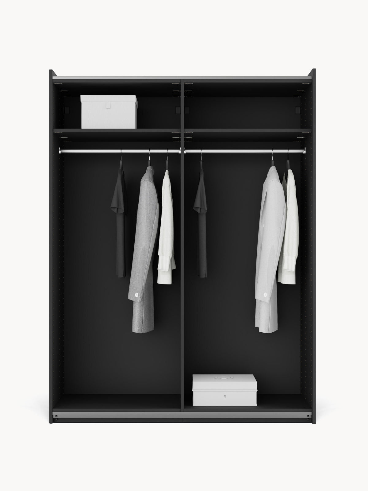 Leonzari Modular Sliding-Door Wardrobe, 150 cm Wide, in Various Sizes