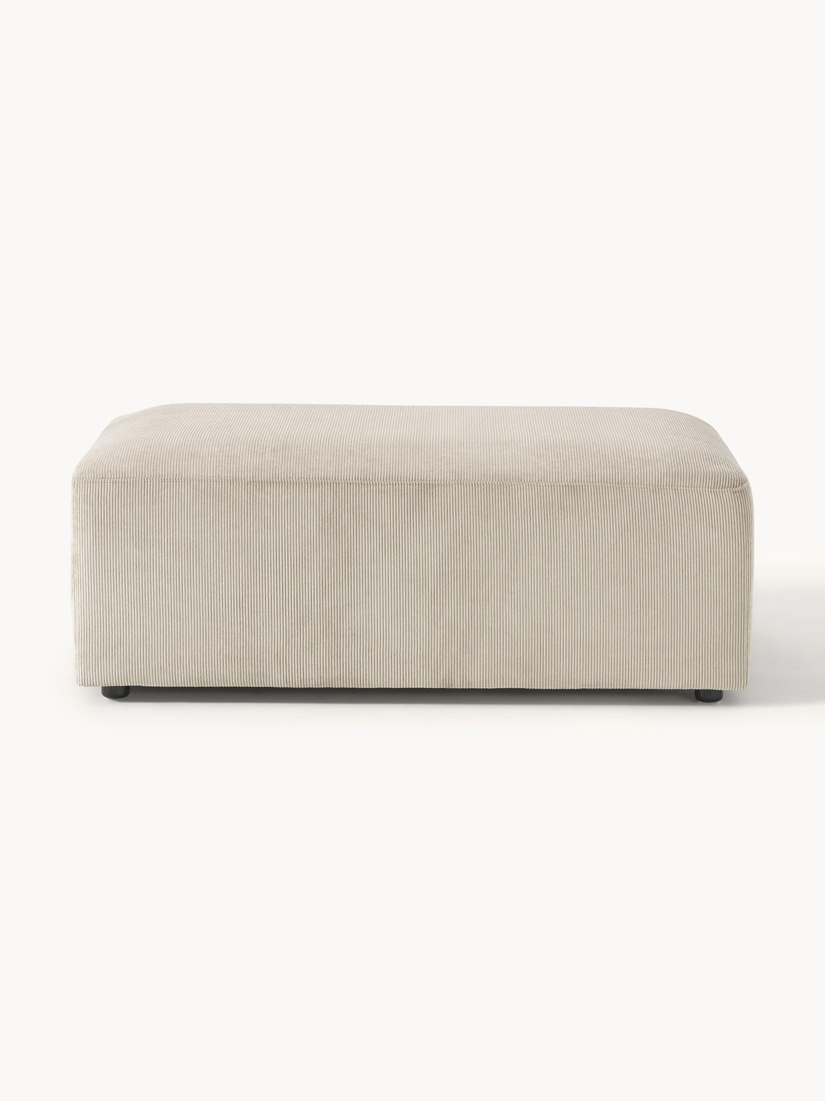 Melvasso XL Ottoman in Corduroy, W 116 x D 72 cm