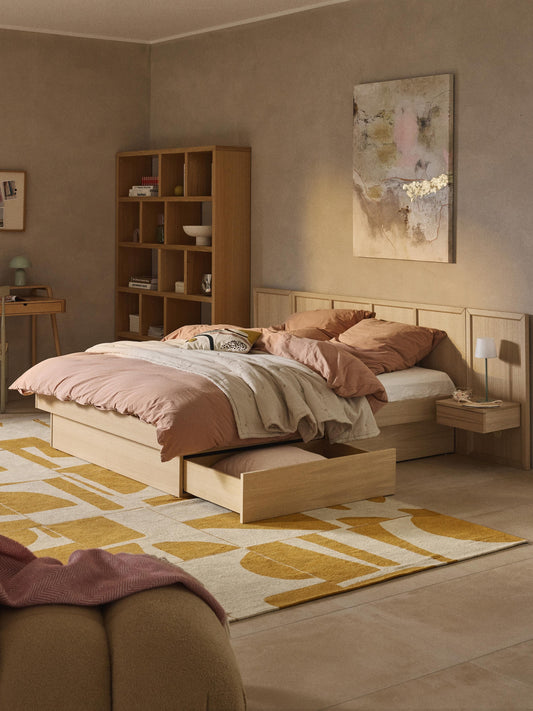Nantessa Wooden Bed with Bedside Tables and Headboard