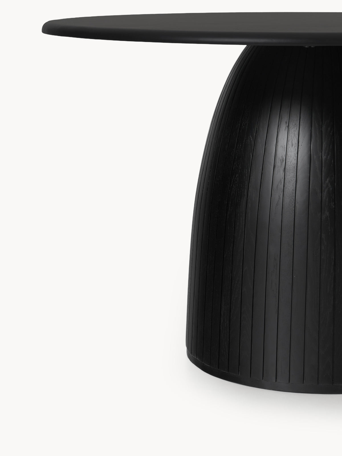 Nelmoro Round Dining Table with Fluted Texture, in Various Sizes