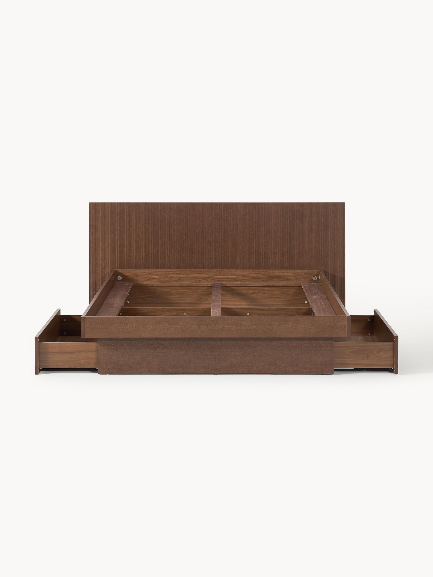 Satorelli Wooden Bed with Drawers and Headboard