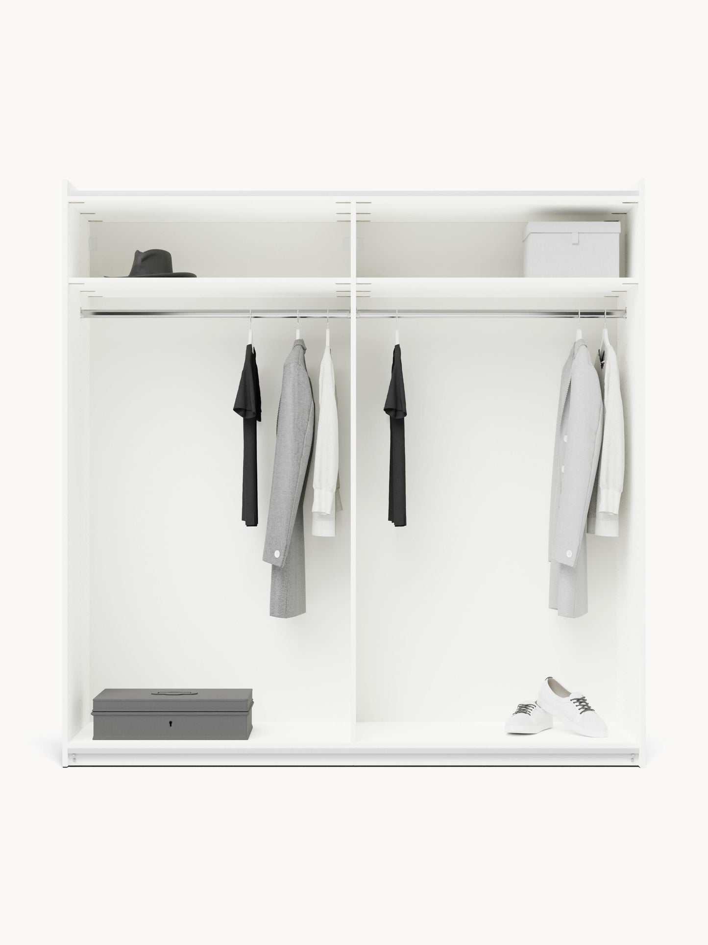 Simberto Modular Sliding-Door Wardrobe, 200 cm Wide, in Various Sizes