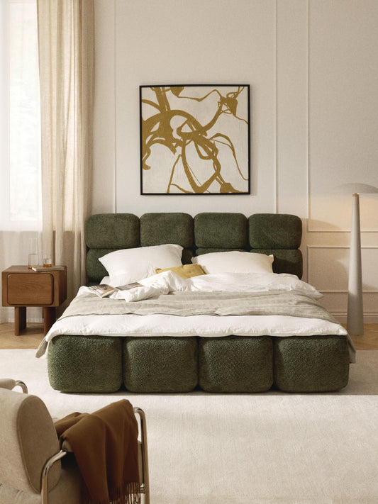 Taymonde Teddy Bouclé Upholstered Bed