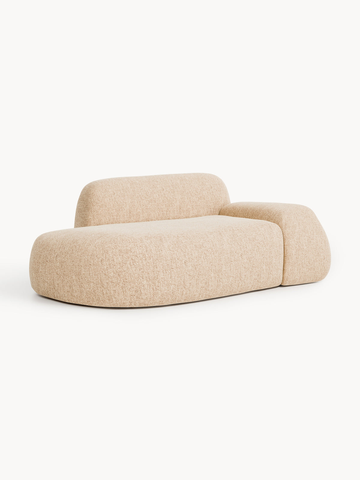 Wolquende Bouclé Sofa (2-Seater) with Chaise Longue