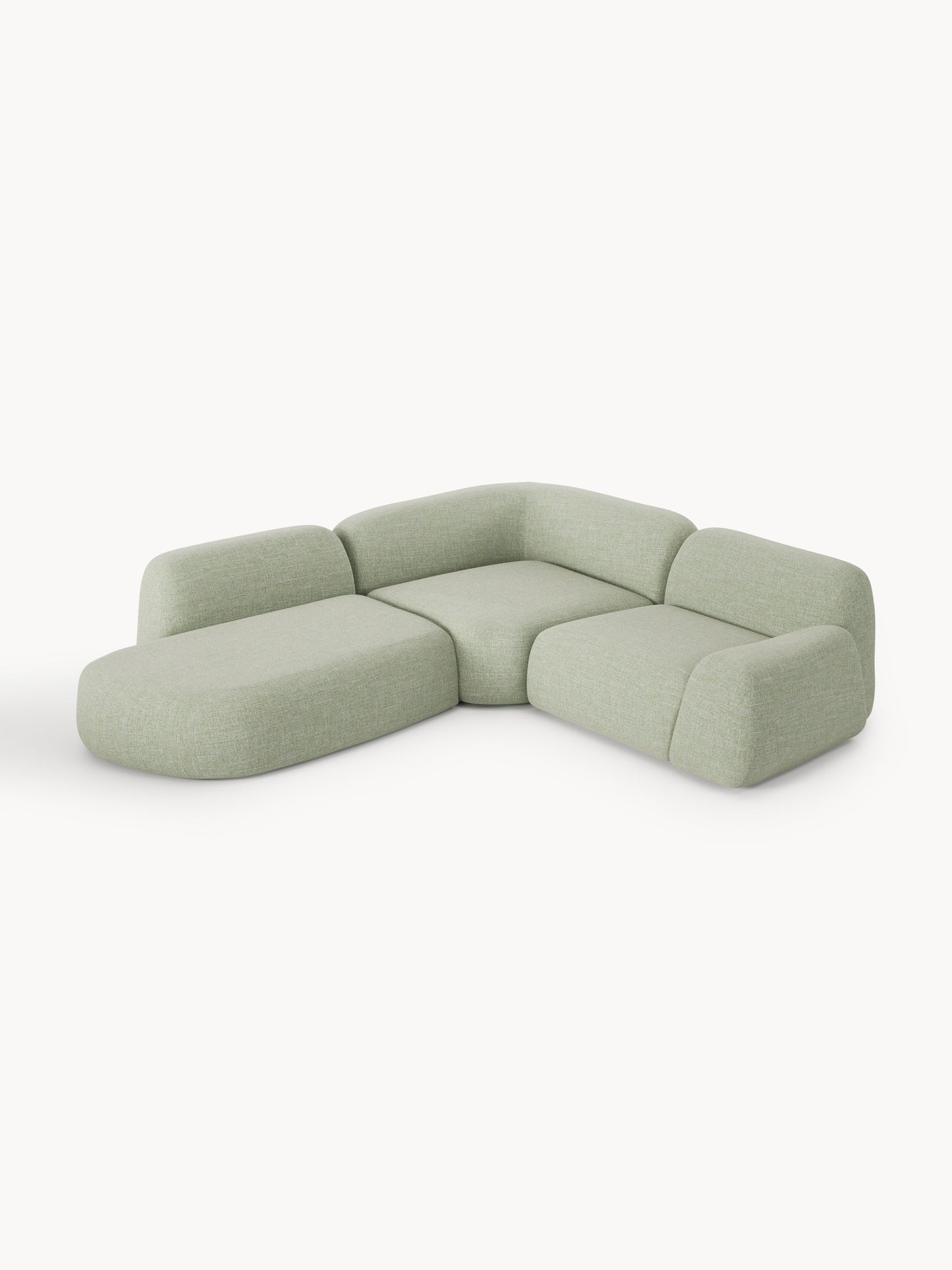 Wolquende Modular Bouclé Corner Sofa (4-Seater) with Chaise Longue