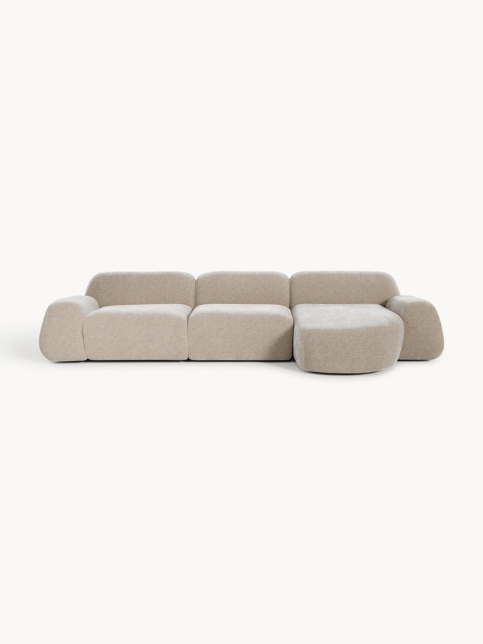 Wolquende Modular Corner Sofa in Teddy (4-Seater)