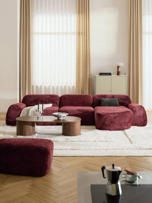 Wolquende Modular Corner Sofa in Teddy Bouclé (4-Seater)