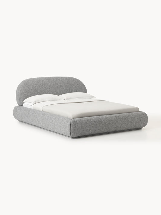 Albrizza Bouclé Upholstered Bed with Storage
