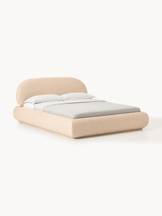 Albrizza Bouclé Upholstered Bed with Storage