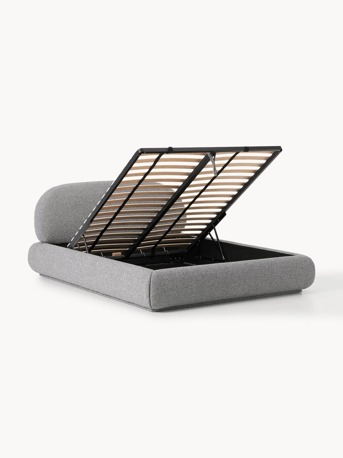 Albrizza Bouclé Upholstered Bed with Storage