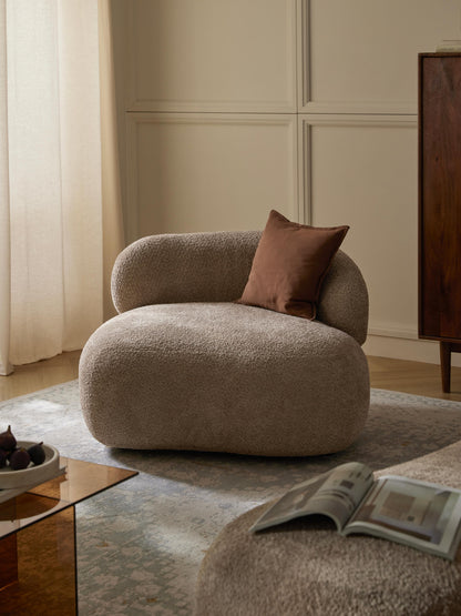 Albrizza Lounge Chair in Teddy Bouclé
