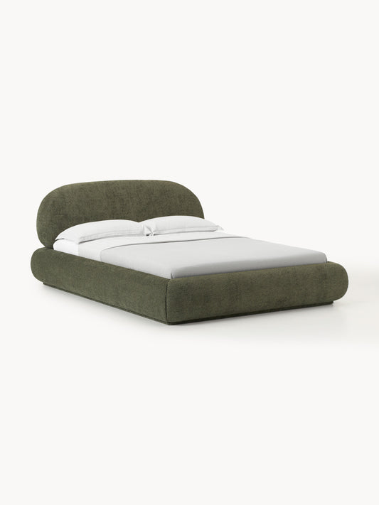 Albrizza Teddy Bouclé Upholstered Bed