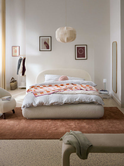 Albrizza Upholstered Bouclé Bed