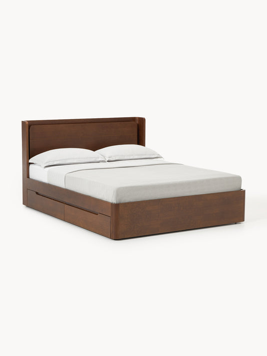 Alovino Wooden Bed with Drawers