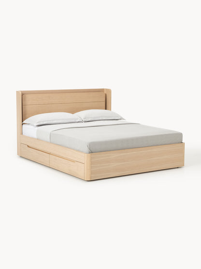 Alovino Wooden Bed with Drawers