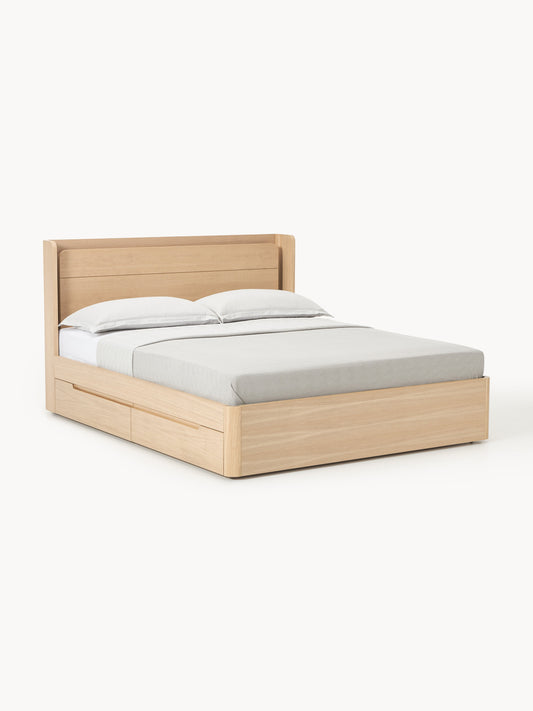Alovino Wooden Bed with Drawers