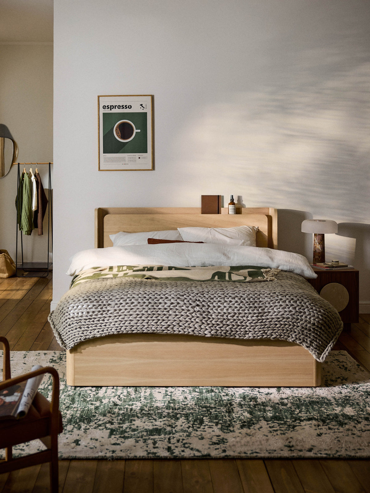 Alovino Wooden Bed with Drawers