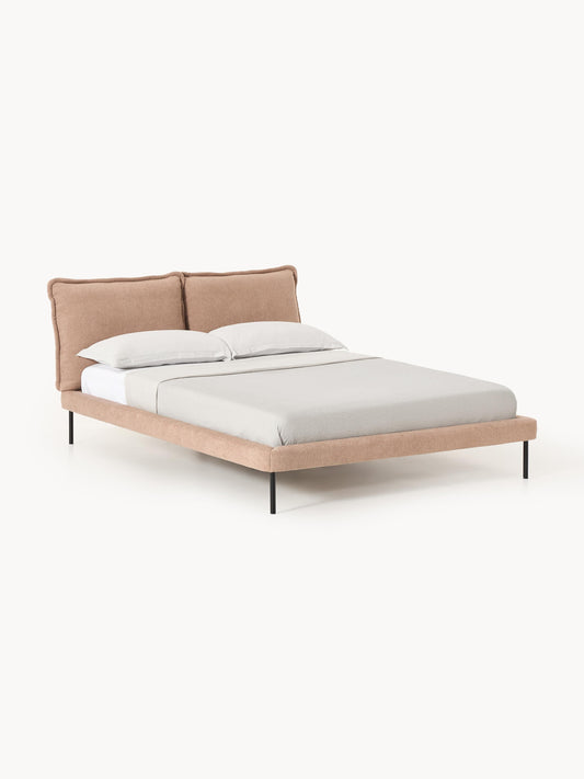 Amelfino Teddy Bouclé Upholstered Bed