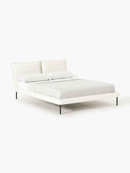 Amelfino Teddy Bouclé Upholstered Bed