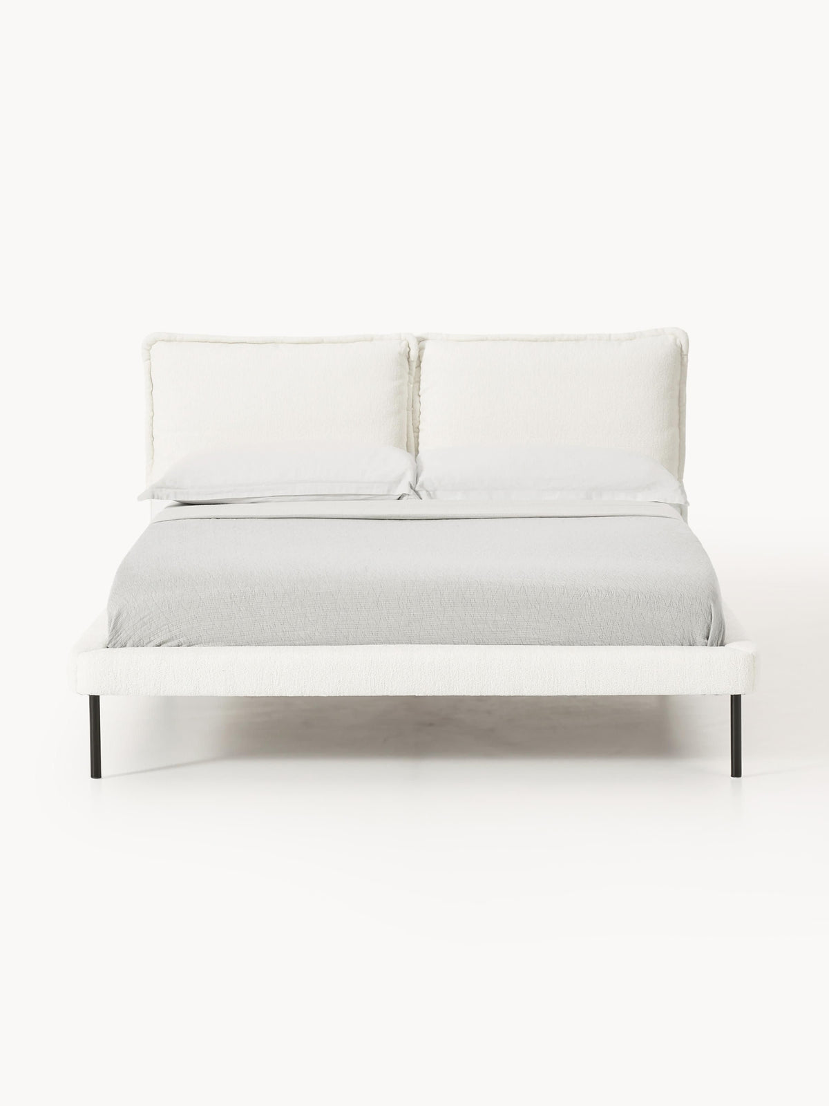 Amelfino Teddy Bouclé Upholstered Bed