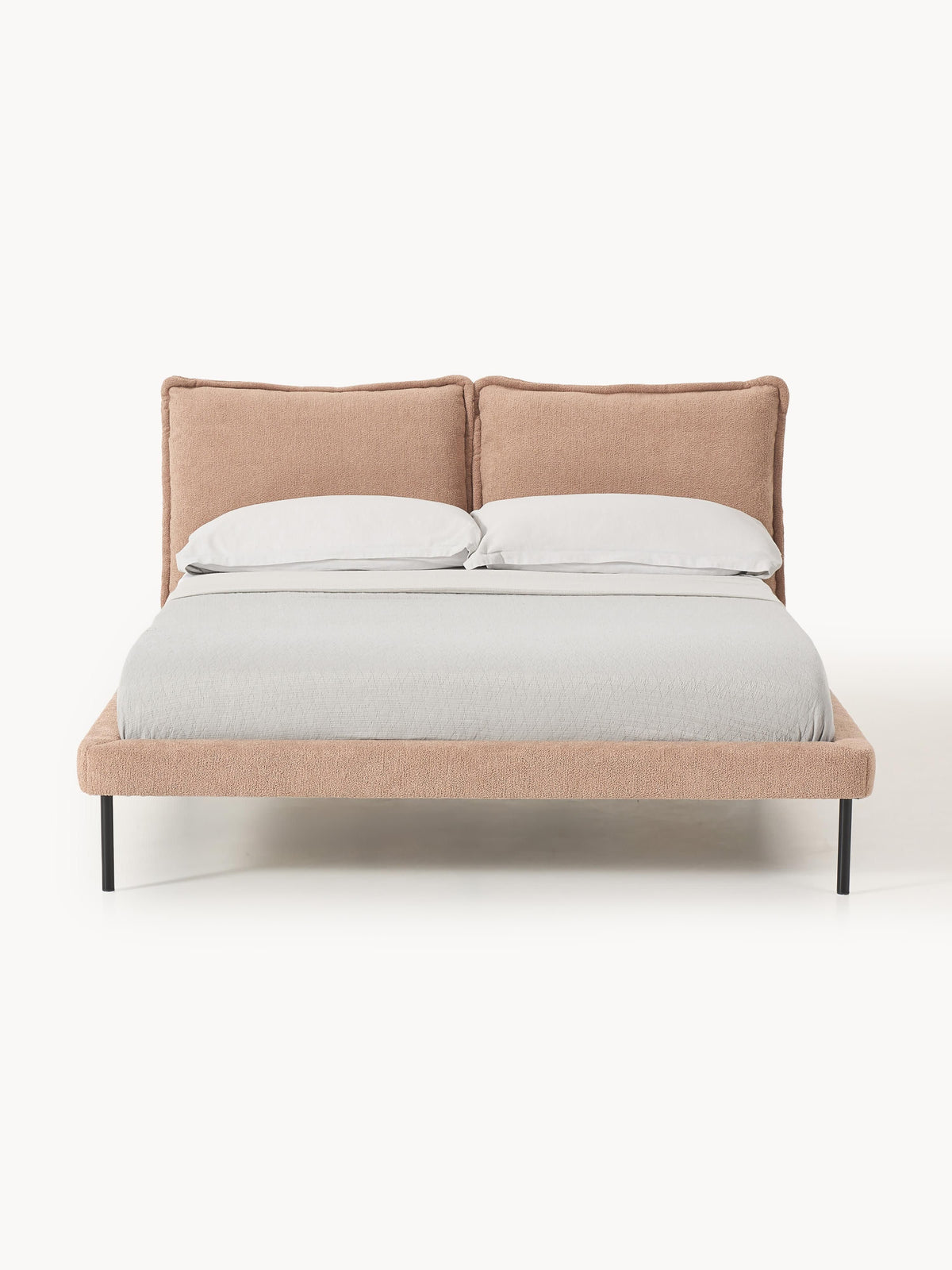 Amelfino Teddy Bouclé Upholstered Bed