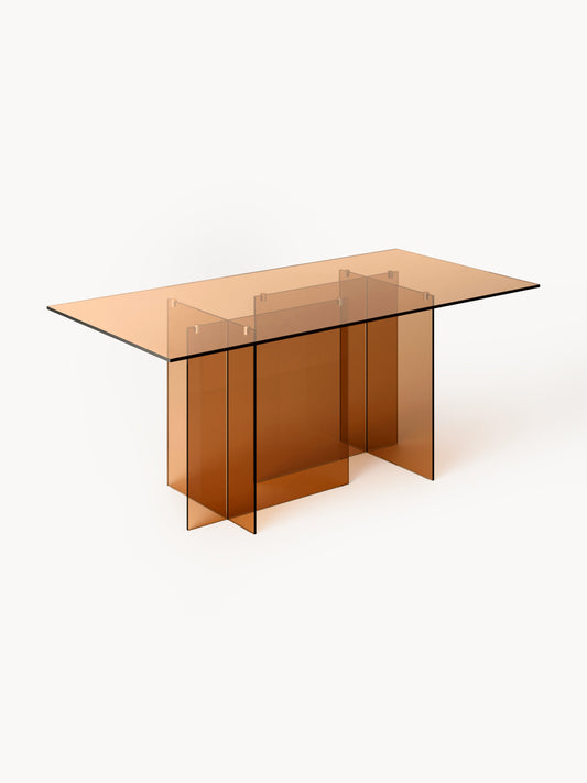 Anouzza Dining Table in Glass, 180 x 90 cm
