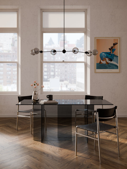 Anouzza Dining Table in Glass, 180 x 90 cm