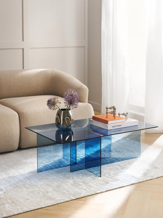 Anouzza Glass Coffee Table, W 102 cm