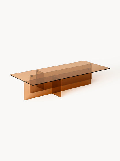 Anouzza Large Coffee Table in Glass, W 160 cm